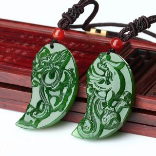 侍帝 和田玉情侣吊坠一对碧玉龙凤对玉坠天然玉石项链玉佩男女款