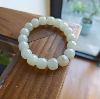 💎和田玉白玉籽料手串鉴赏💎